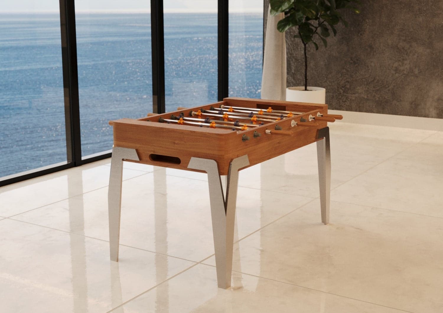 Mesa Âmbar — Pebolim · pau-de-ferro