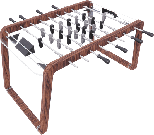 Mesa Berilo — Pebolim · pau-de-ferro